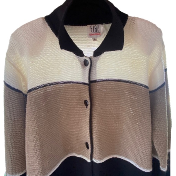 Vintage Fia Italia Hand Loomed Cardigan Large - Picture 3 of 4